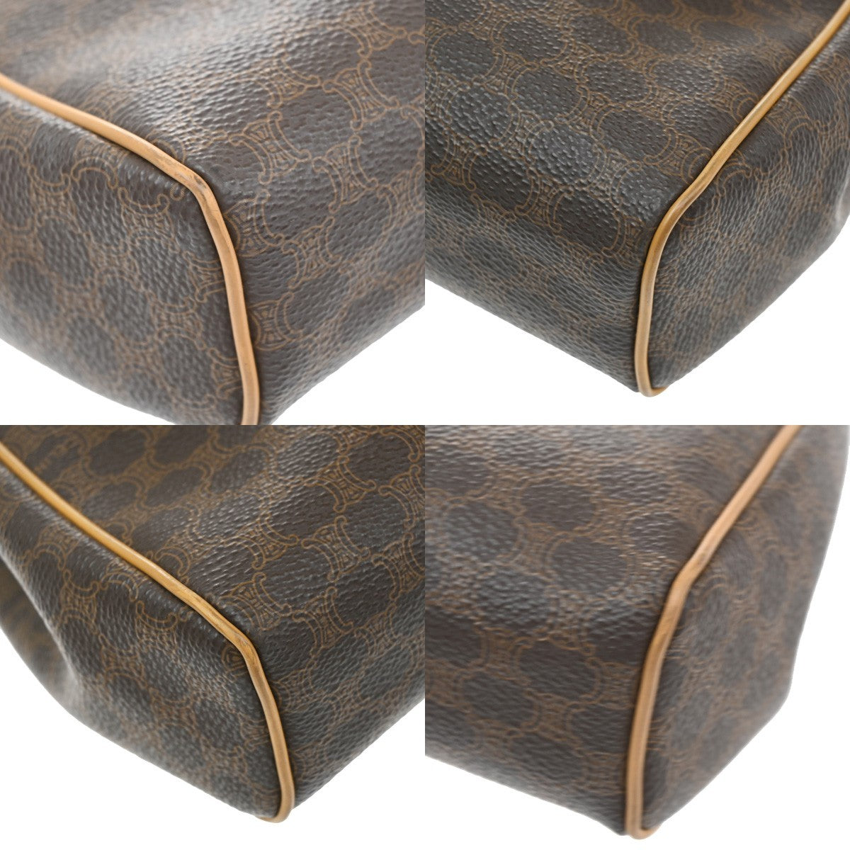 Celine Macadam Shoulder Canvas Brown Canvas Crossbody Bag Bag (Pre-Owned)