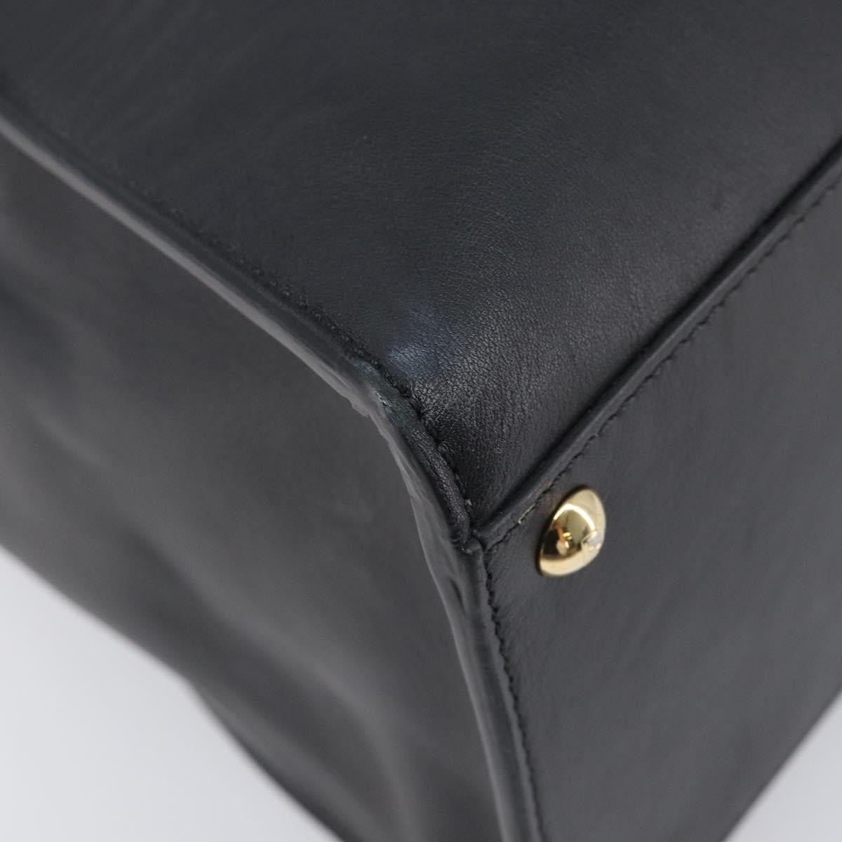 Fendi Peekaboo X-Lite Leather Black Leather Handbag (Pre-Owned)