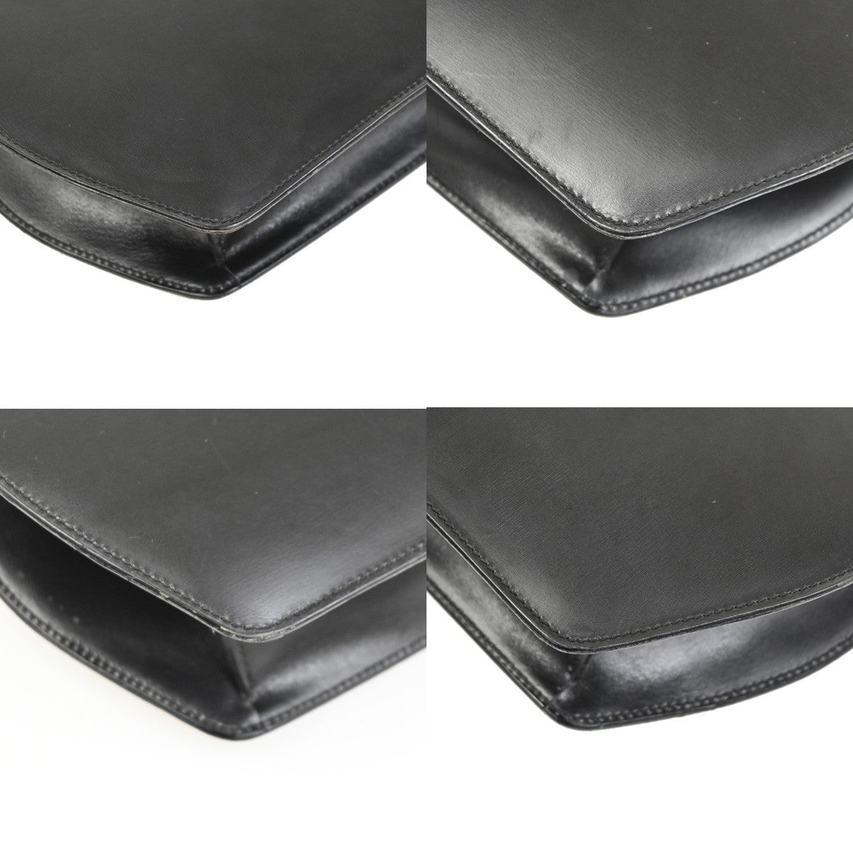 Celine Vintage Leather Black Leather Shoulder Bag Bag (Pre-Owned)