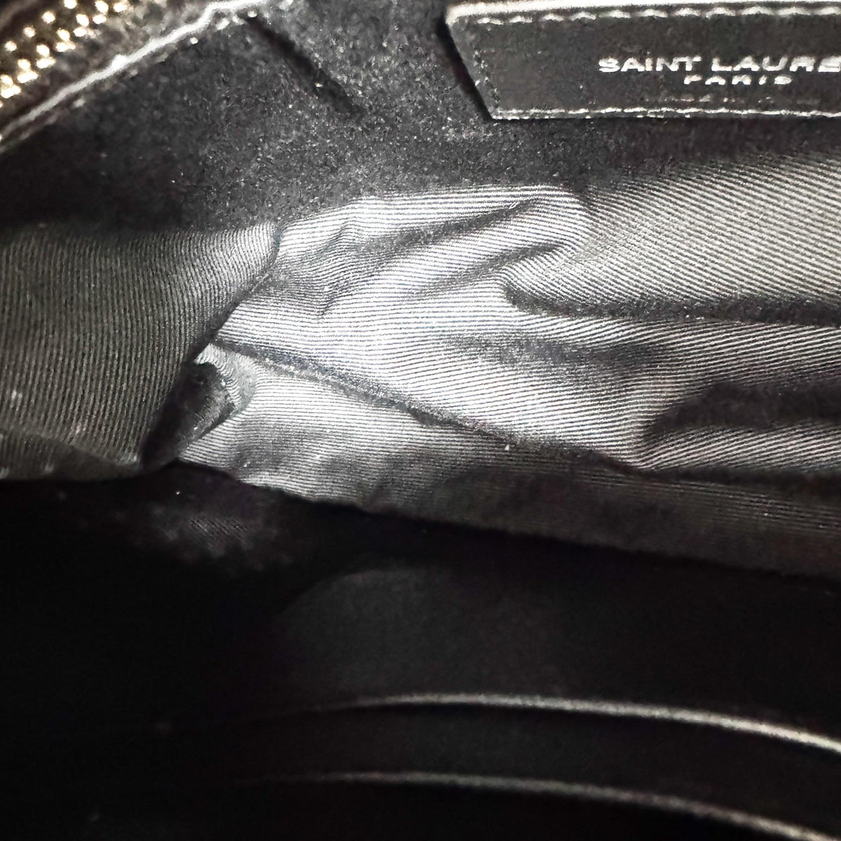 Saint Laurent Loulou Puffer Quilted Leather Black Leather Shoulder Bag Bag (Pre-Owned)