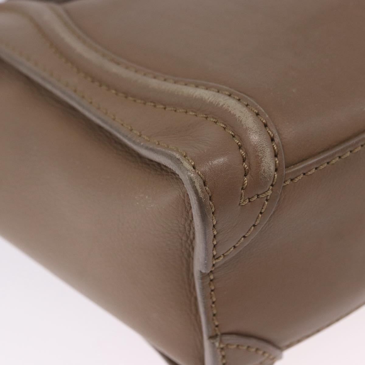 Celine Shopper Luggage Leather Beige Leather Handbag (Pre-Owned)