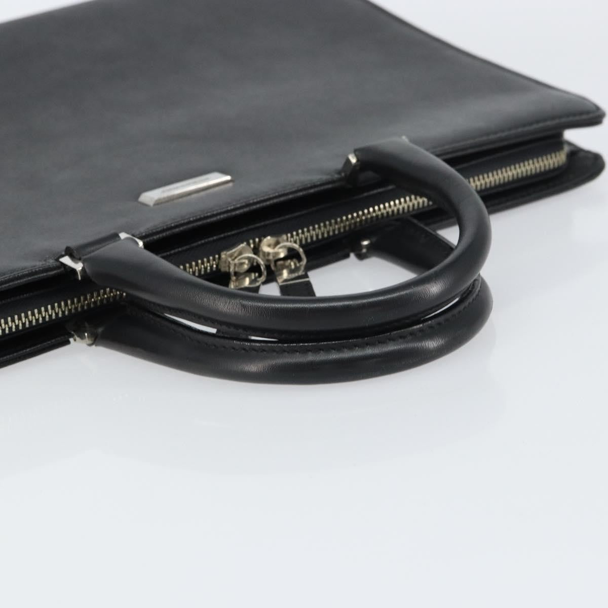 Burberry Vintage Leather Black Leather Briefcase Bag (Pre-Owned)