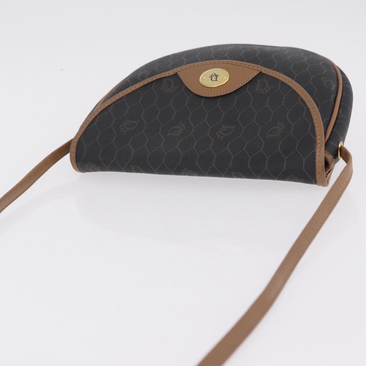 Christian Dior Vintage Honeycomb Canvas Black Canvas Shoulder Bag Bag (Pre-Owned)