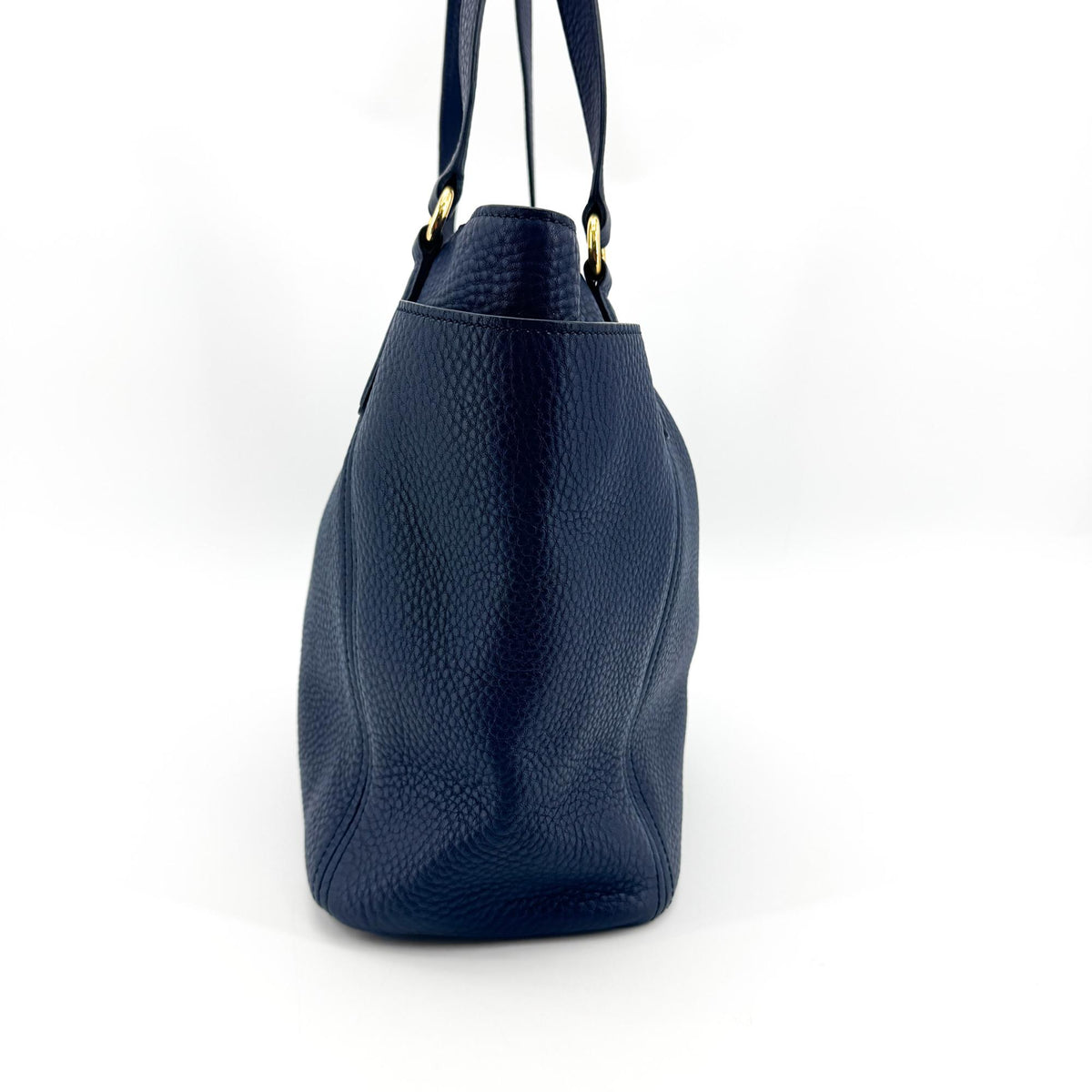 Prada Tote Vitello Daino Vitello Daino Navy Calfskin Tote Bag Bag (Pre-Owned)