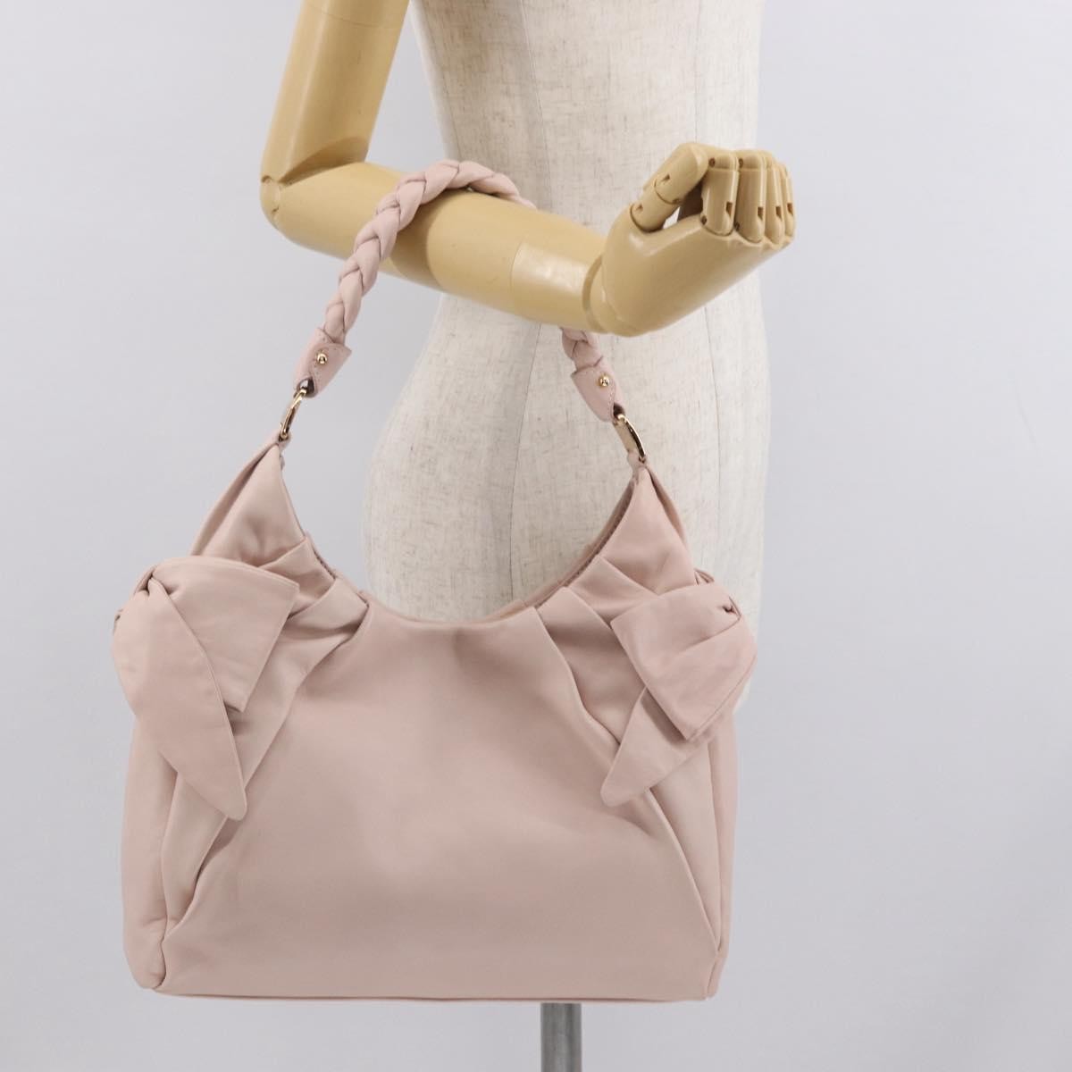 Salvatore Ferragamo Vala Leather Pink Leather Shoulder Bag Bag (Pre-Owned)