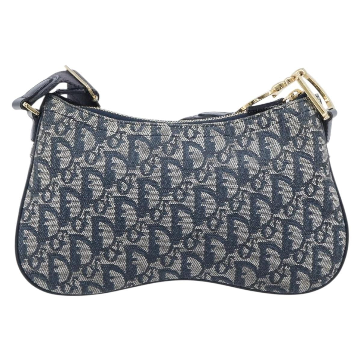 Christian Dior Saddle Messenger Oblique Canvas Navy Canvas Clutche & Pouche Bag (Pre-Owned)