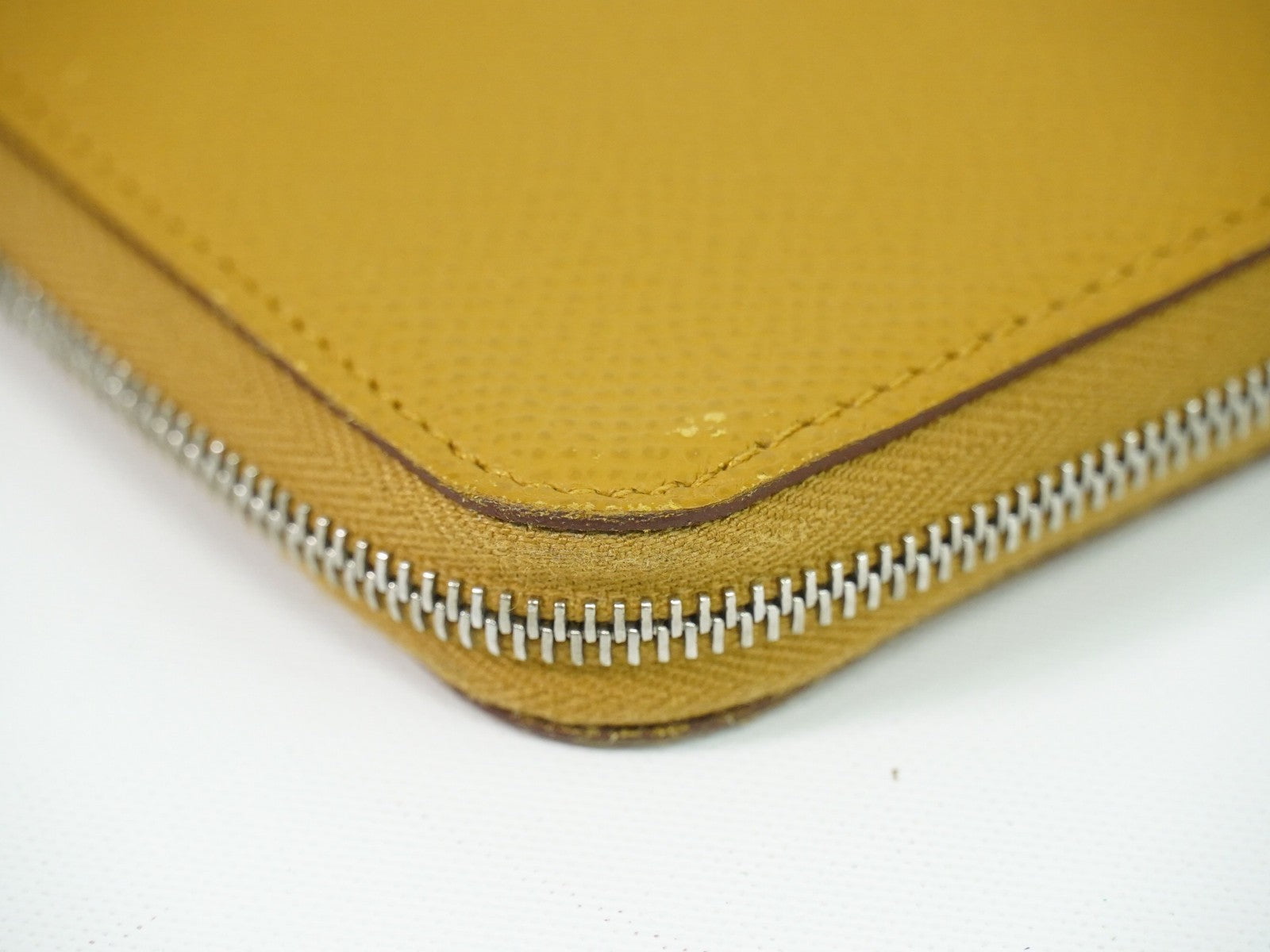 Hermes Azap Silkin Epsom Leather Silk Beige Leather Wallets Accessory (Pre-Owned)