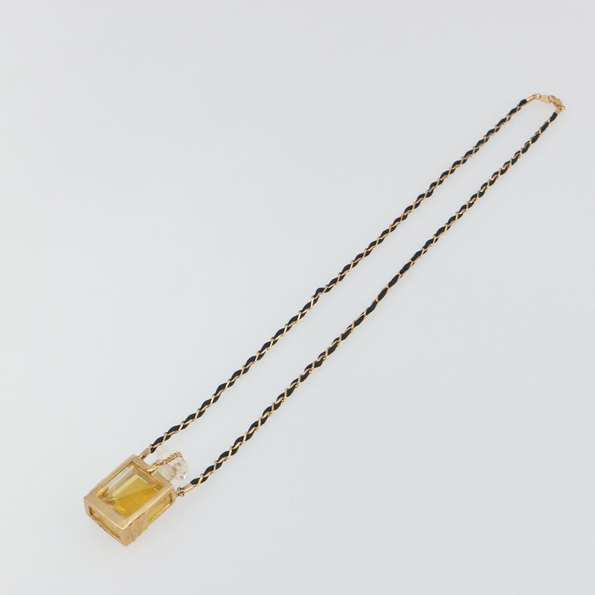 Chanel Cc No.5 Perfume Bottle Pendant Metal Gold Metal Necklace Jewelry (Pre-Owned)