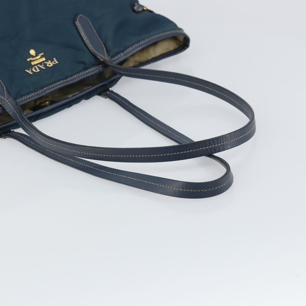 Prada Vintage Tote Tessuto Navy Nylon Tote Bag Bag (Pre-Owned)