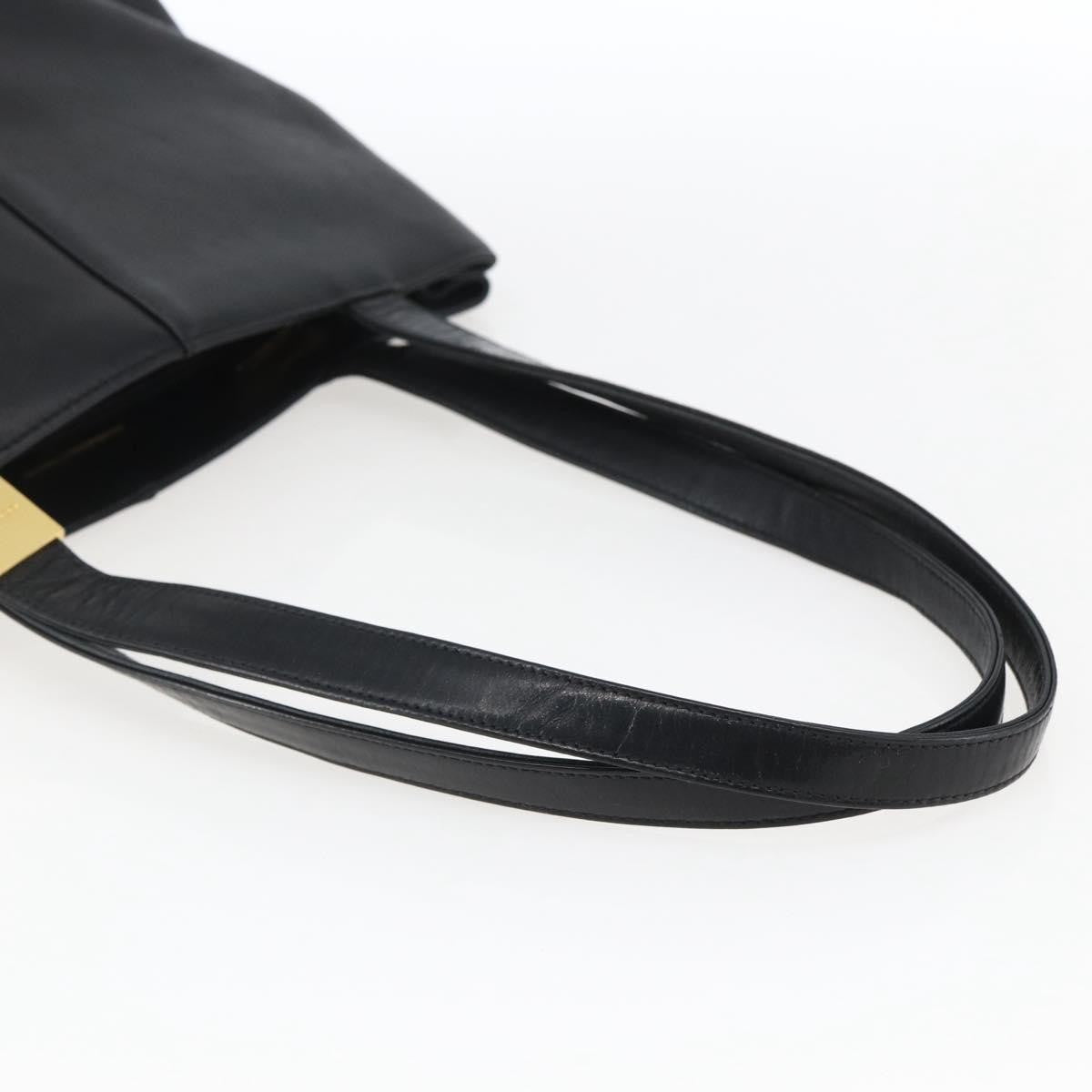 Burberry Vintage Leather Black Leather Tote Bag Bag (Pre-Owned)