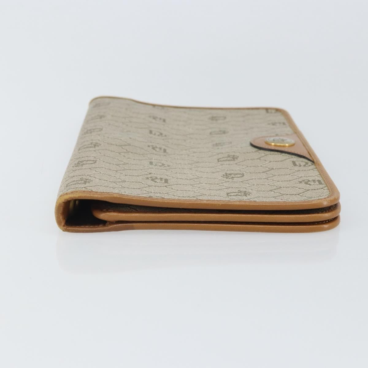 Christian Dior Vintage Honeycomb Clutch Canvas Beige Canvas Clutche & Pouche Bag (Pre-Owned)