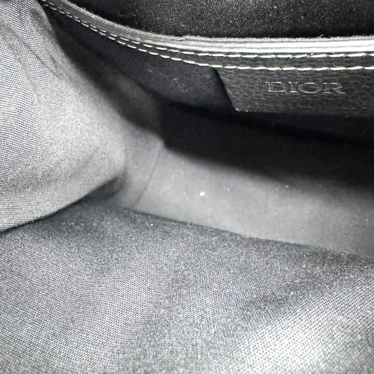 Christian Dior Saddle Leather Black Calfskin Backpack Bag (Pre-Owned)