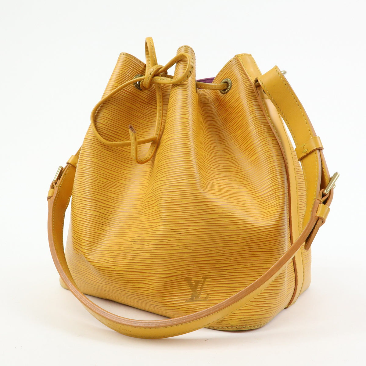 Louis Vuitton Petit Noe Epi Leather Yellow Leather Handbag (Pre-Owned)
