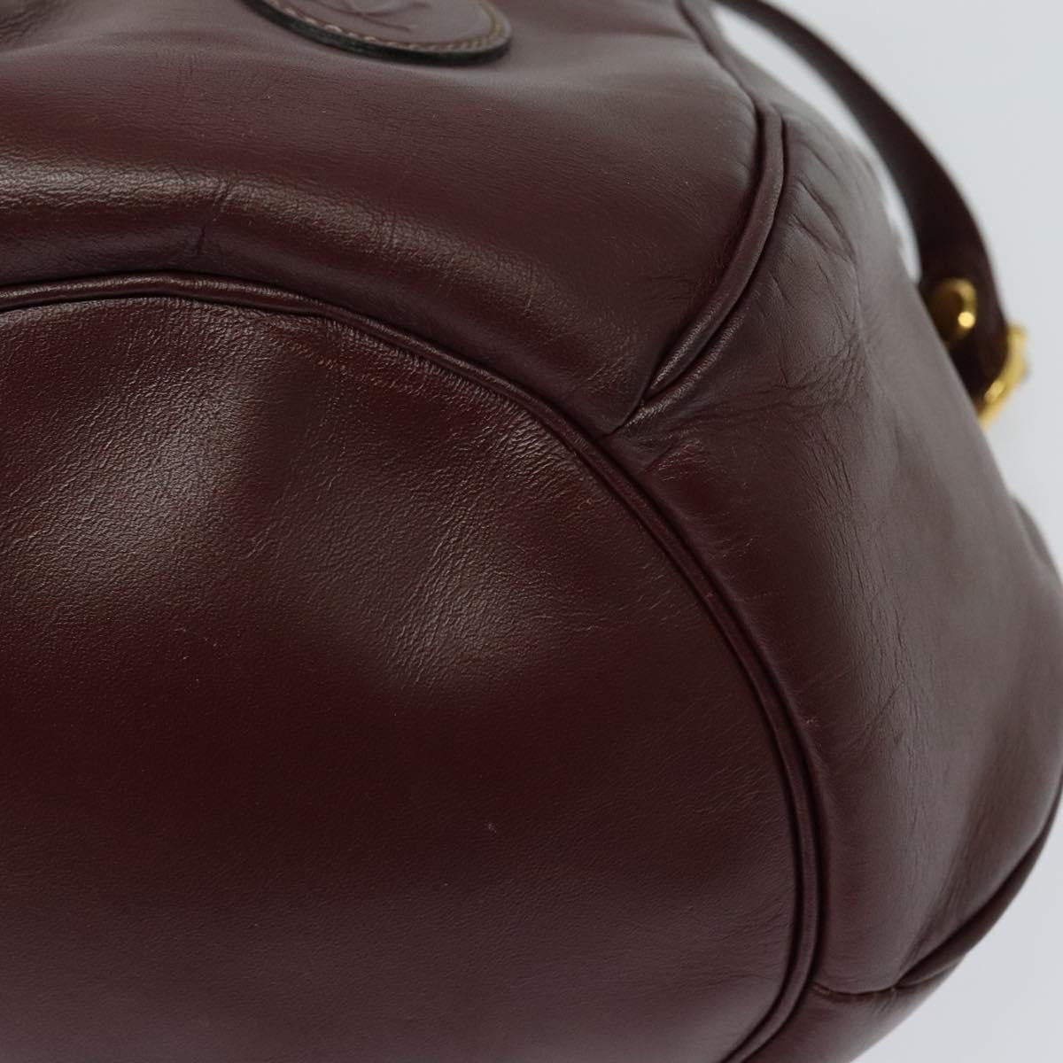 Cartier Must De Cartier Leather Burgundy Leather Shoulder Bag Bag (Pre-Owned)