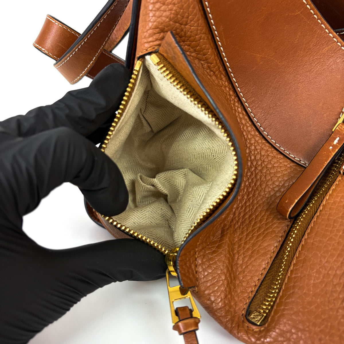 Loewe Hammock Leather Brown Leather Handbag (Pre-Owned)