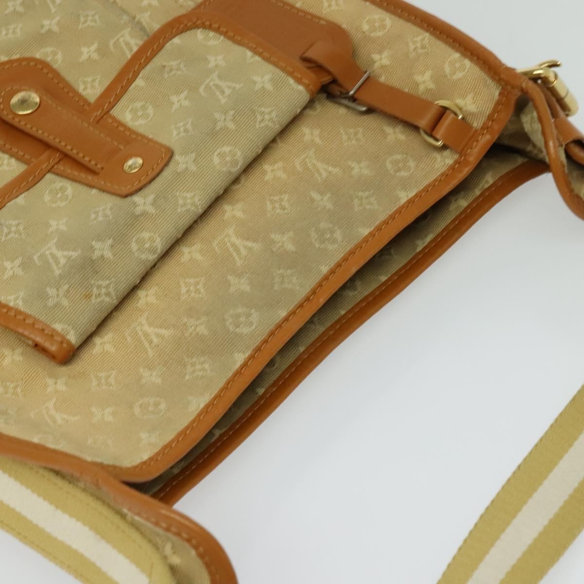 Louis Vuitton Mary Kate Messenger Mini Lin Beige Canvas Handbag (Pre-Owned)