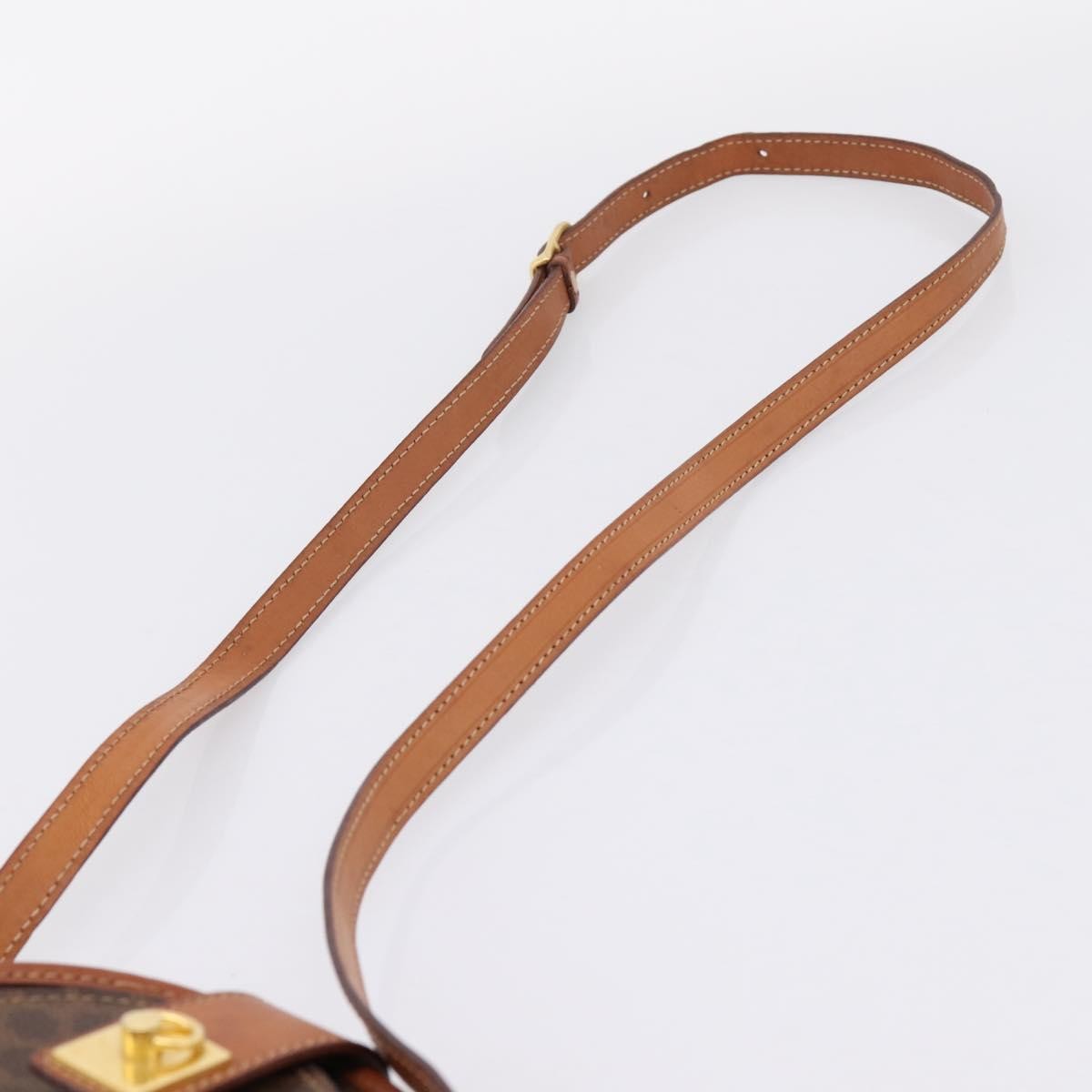 Celine Macadam Shoulder Canvas Brown Canvas Crossbody Bag Bag (Pre-Owned)
