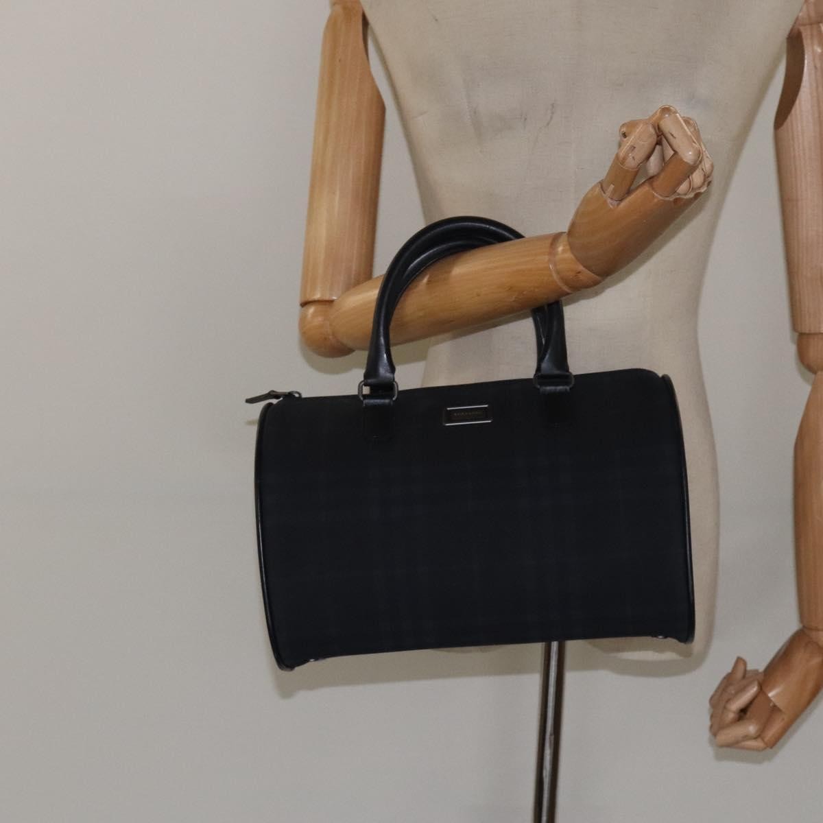 Burberry Nova Check Nova Check Canvas Navy Canvas Handbag (Pre-Owned)
