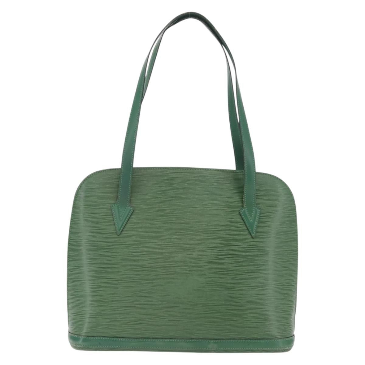 Louis Vuitton Lussac Epi Leather Green Leather Handbag (Pre-Owned)