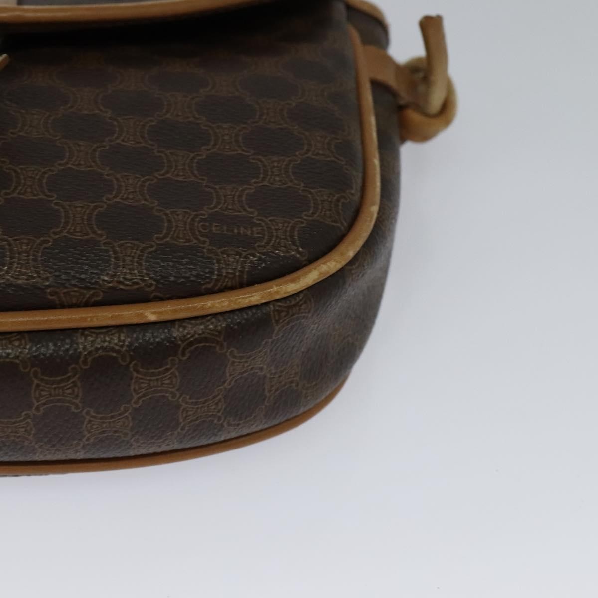 Celine Vintage Macadam Canvas Brown Pvc Shoulder Bag Bag (Pre-Owned)