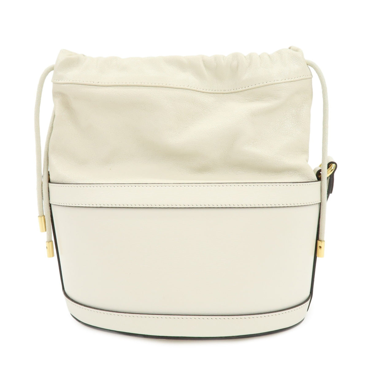 Gucci Horsebit 1955 Bucket Leather Beige Leather Handbag (Pre-Owned)