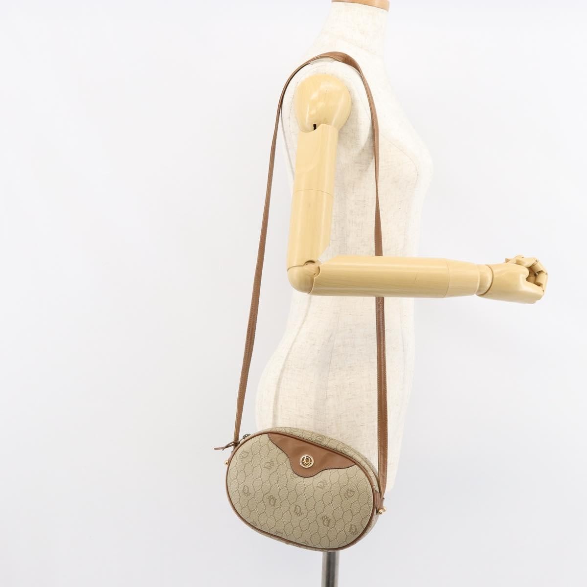 Christian Dior Vintage Honeycomb Canvas Beige Canvas Shoulder Bag Bag (Pre-Owned)