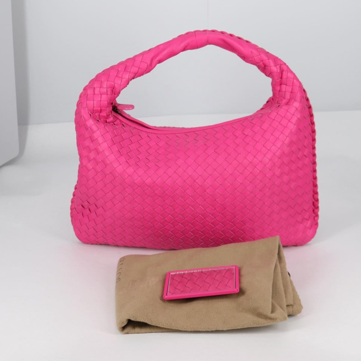 Bottega Veneta Veneta Hobo Intrecciato Nappa Pink Leather Bag (Pre-Owned)