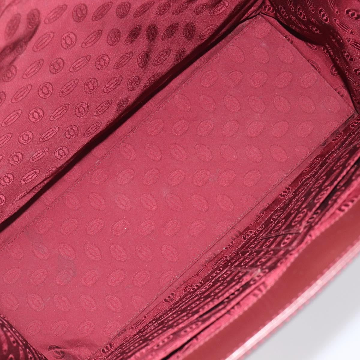 Cartier Must Line Leather Burgundy Leather Handbag (Pre-Owned)