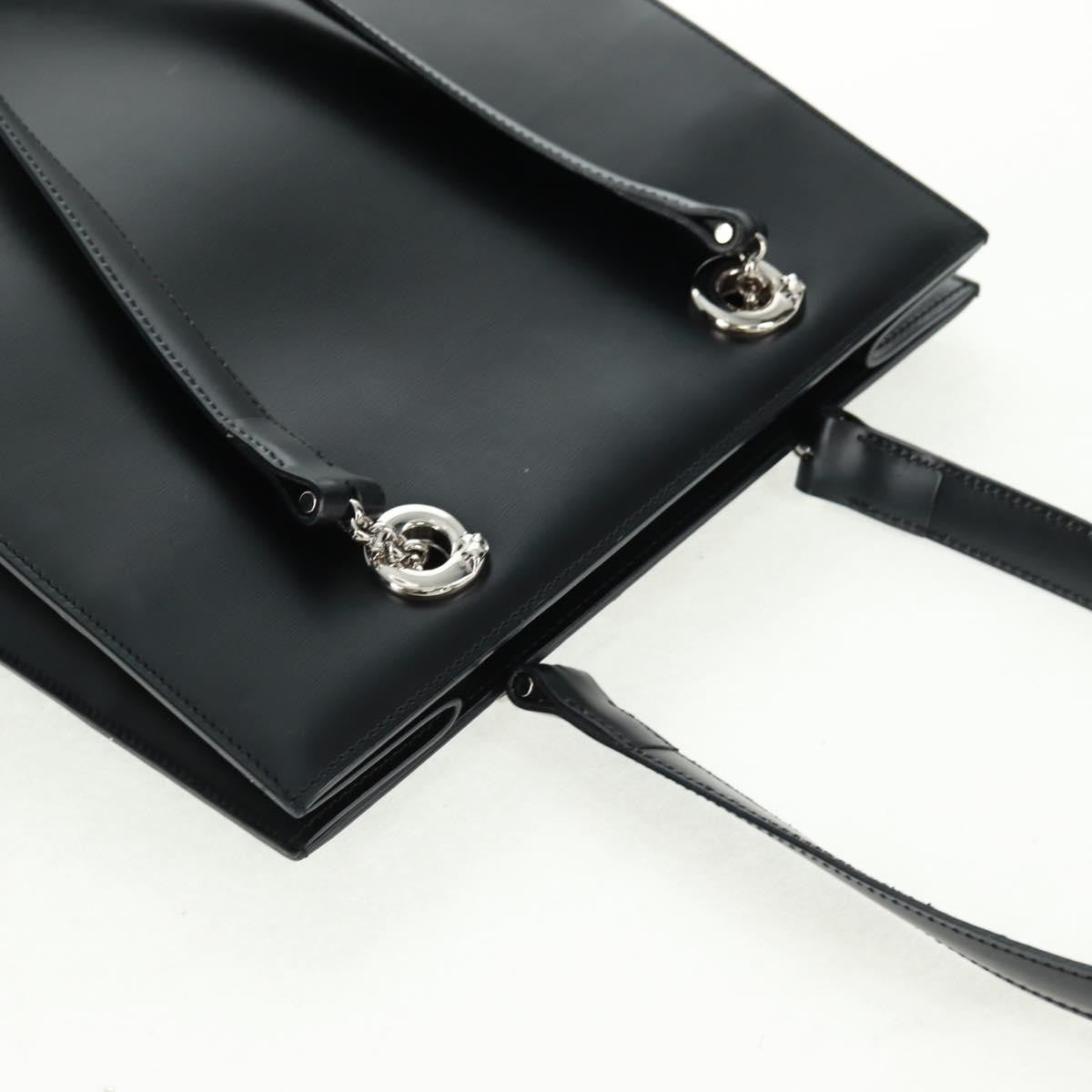 Cartier Panthère Leather Black Leather Handbag (Pre-Owned)
