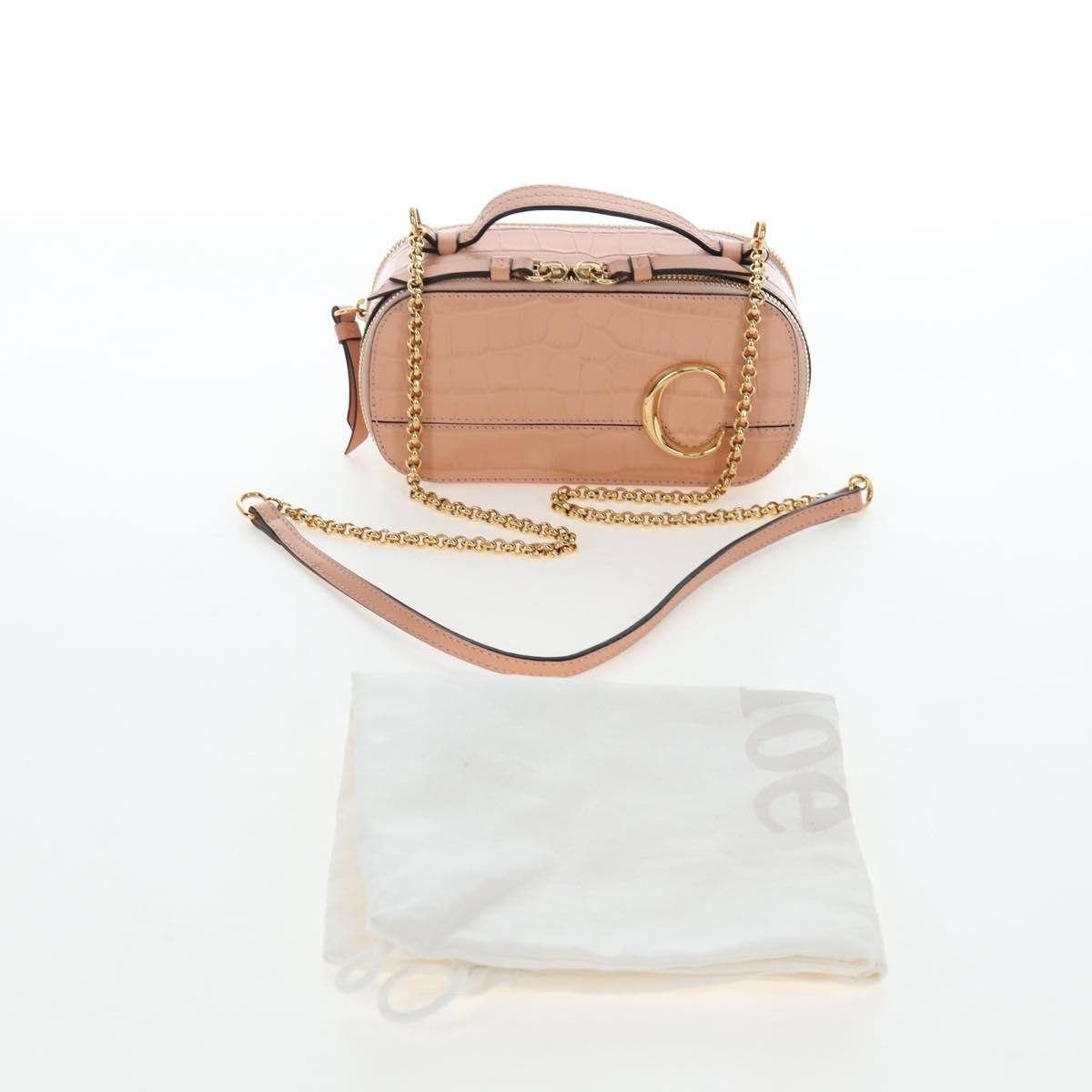 Chloe C Vanity Leather Pink Leather Handbag (Pre-Owned)