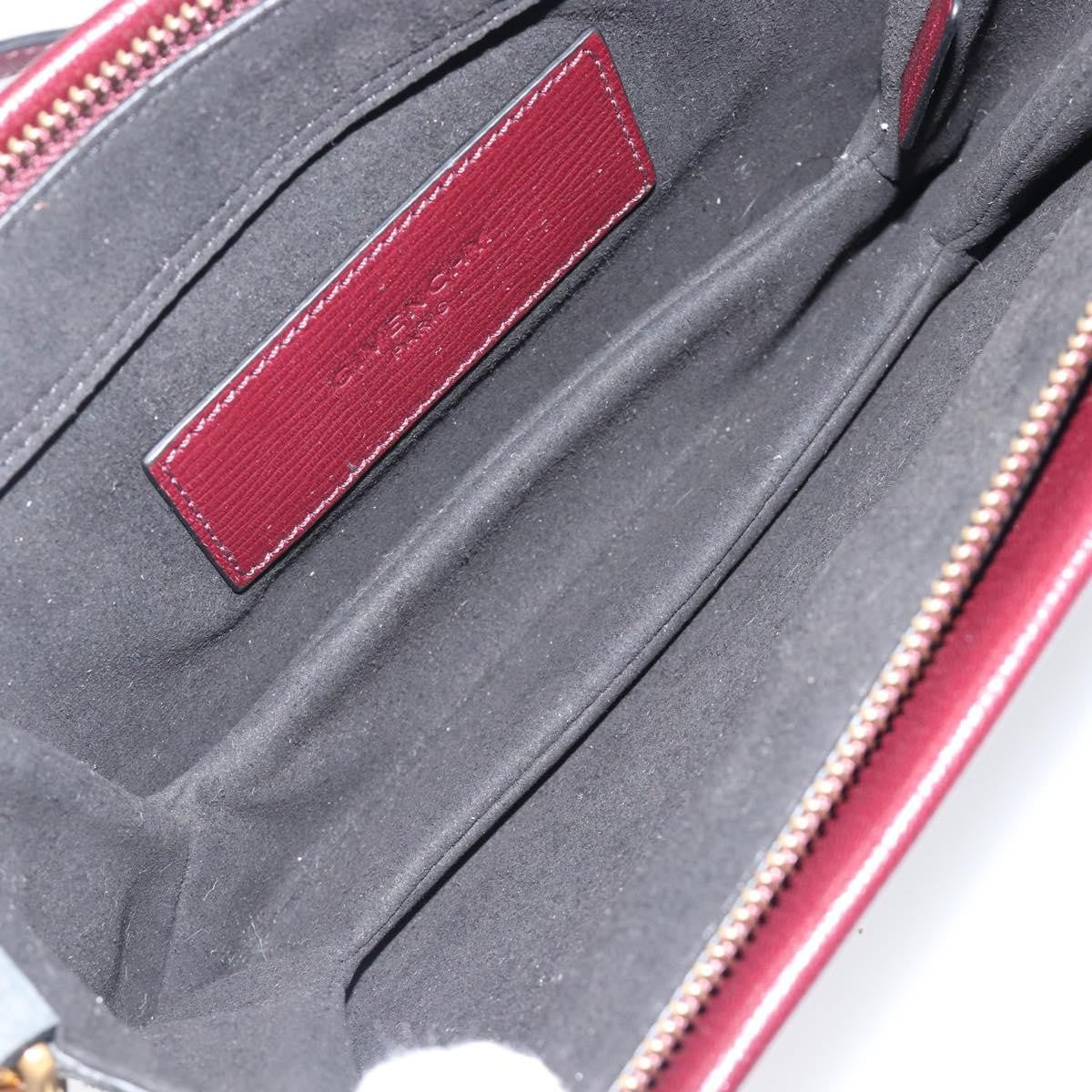 Givenchy Cross 3 Leather Burgundy Leather Crossbody Bag Bag (Pre-Owned)
