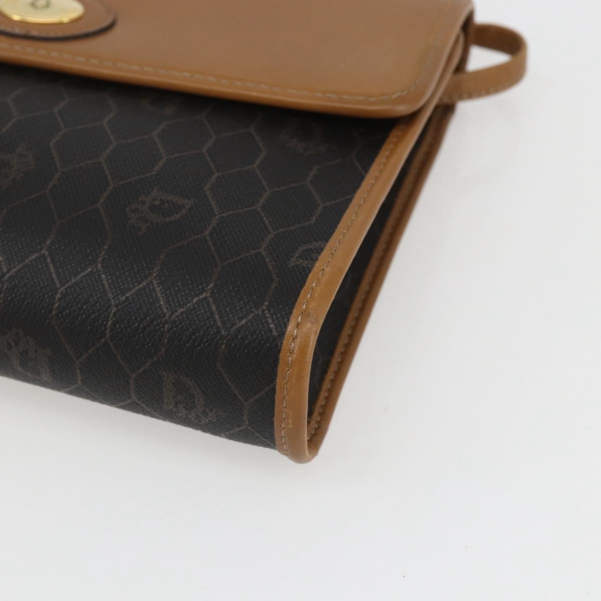 Christian Dior Vintage Honeycomb Canvas And Leather Black Pvc Shoulder Bag Bag (Pre-Owned)