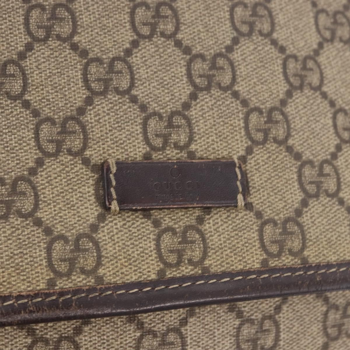 Gucci Flap Messenger Gg Coated Canvas Beige Canvas Shoulder Bag Bag (Pre-Owned)