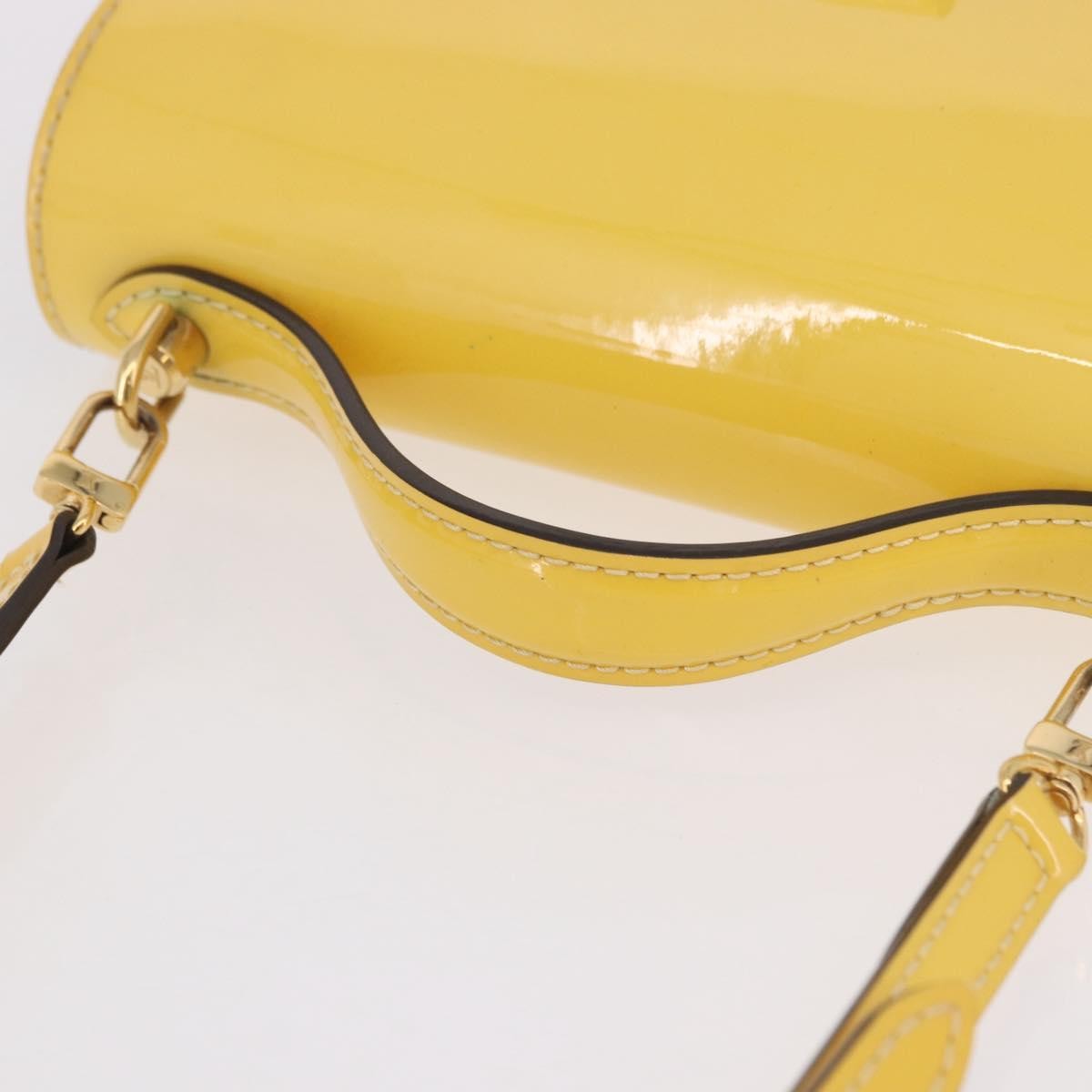 Louis Vuitton Monceau Vernis Yellow Patent_Leather Handbag (Pre-Owned)