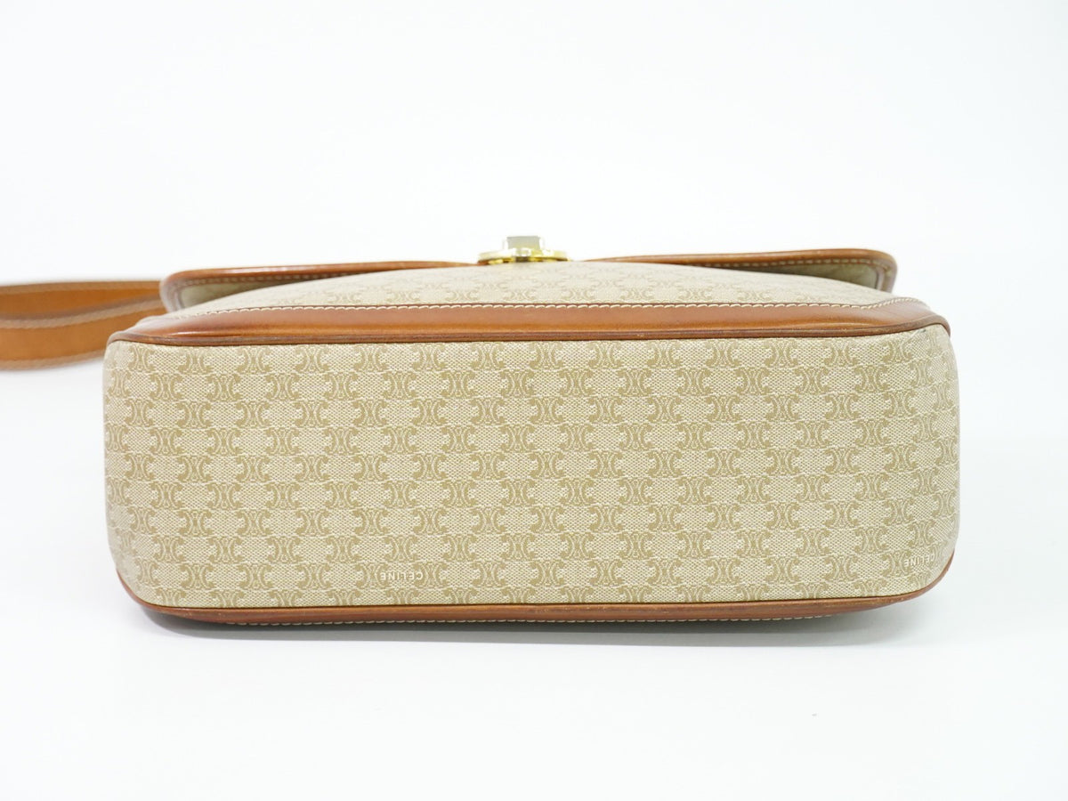 Celine Vintage Macadam Canvas Beige Pvc Backpack Bag (Pre-Owned)