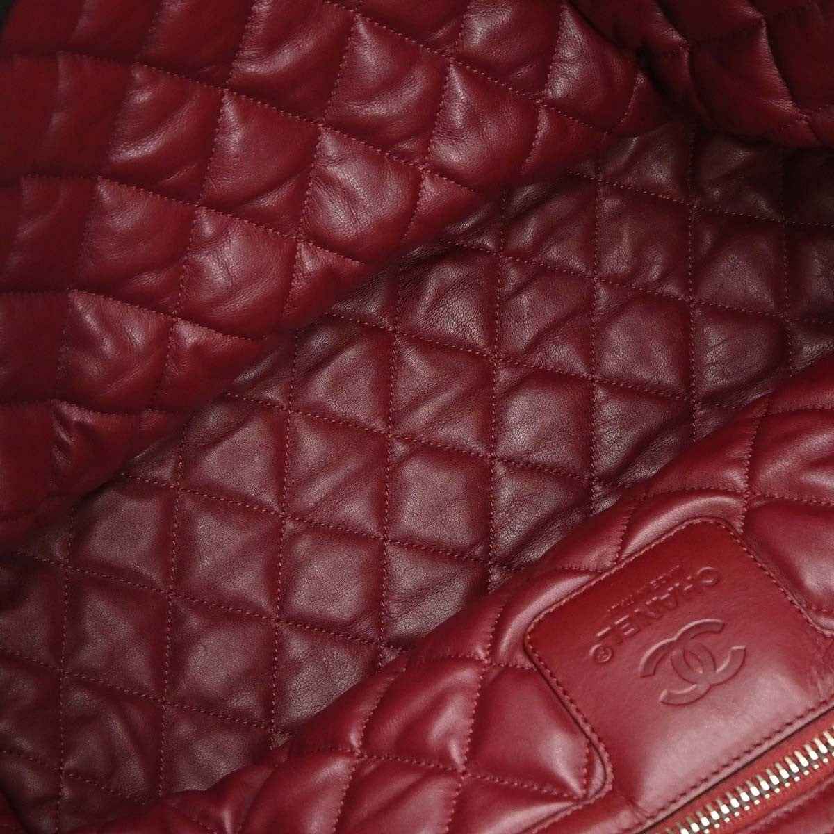 Chanel Coco Cocoon Reversible Tote Quilted Lambskin Black Leather Tote Bag Bag (Pre-Owned)