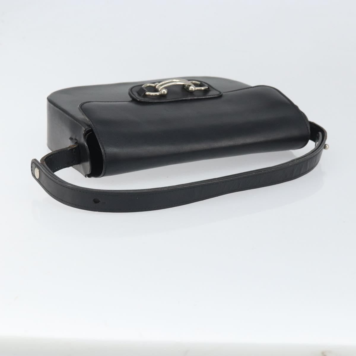 Christian Dior Shoulder Leather Black Leather Shoulder Bag Bag (Pre-Owned)