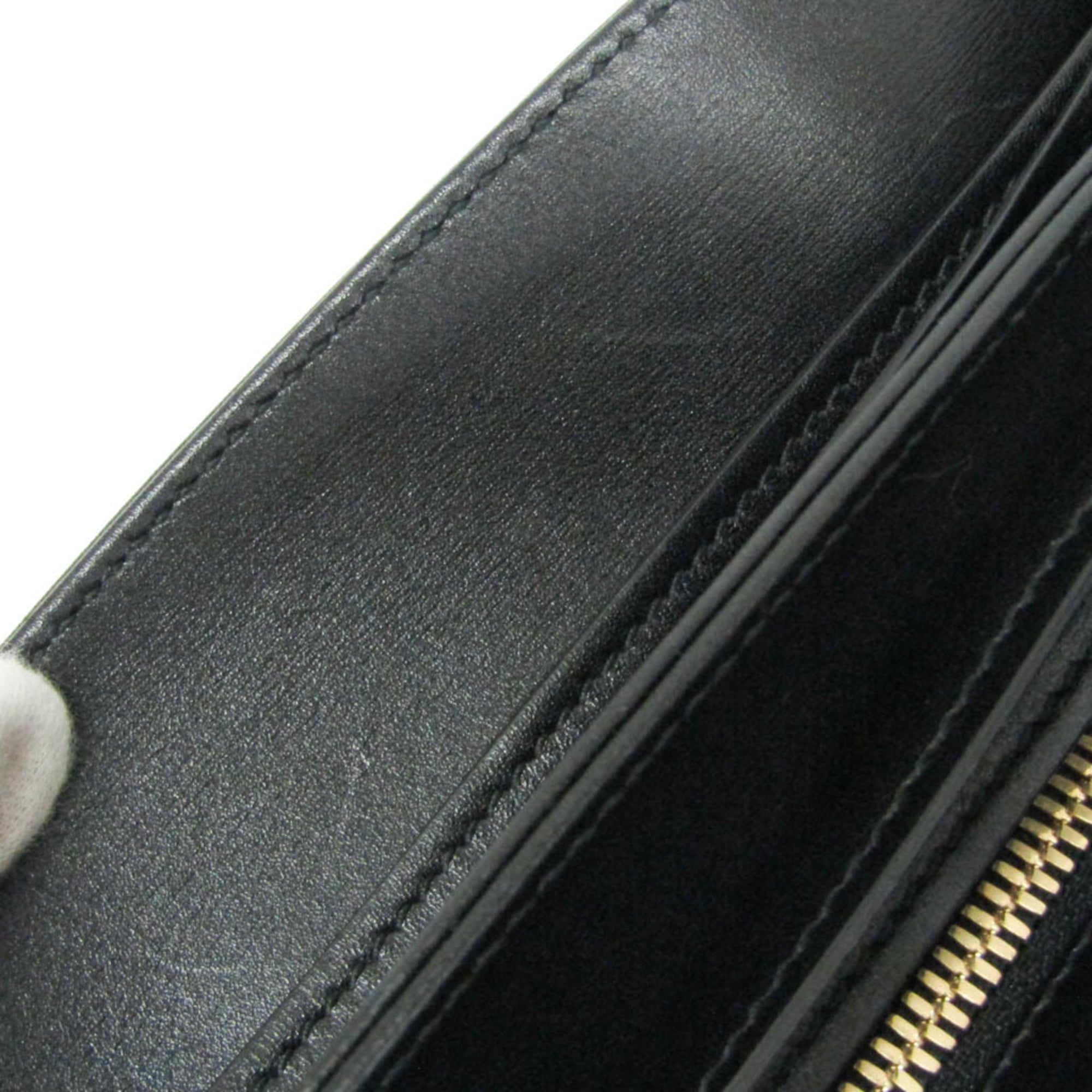 Gucci Arli Top Handle Leather Black Leather Handbag (Pre-Owned)
