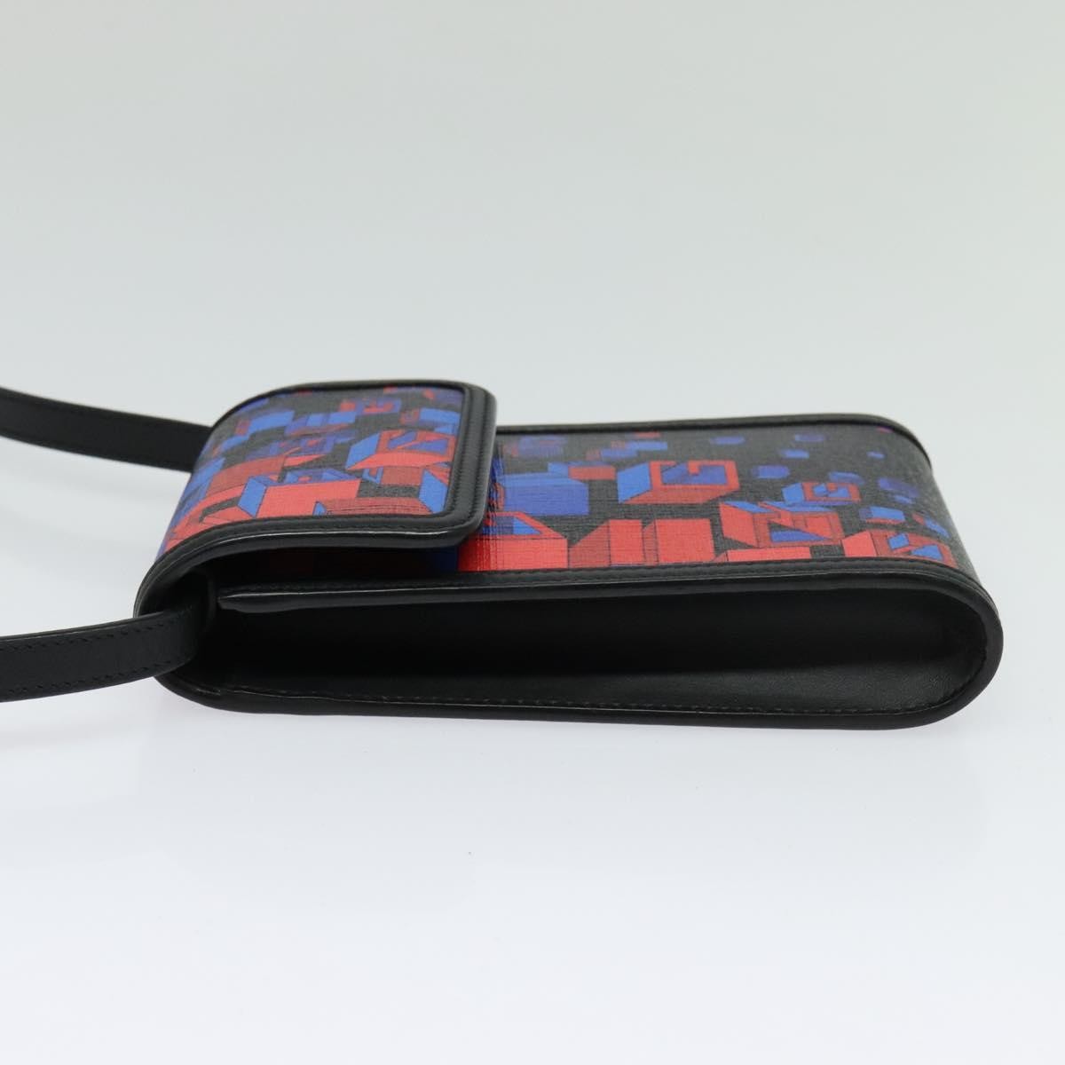 Gucci Flap Printed Coated Canvas Black Pvc Shoulder Bag Bag (Pre-Owned)