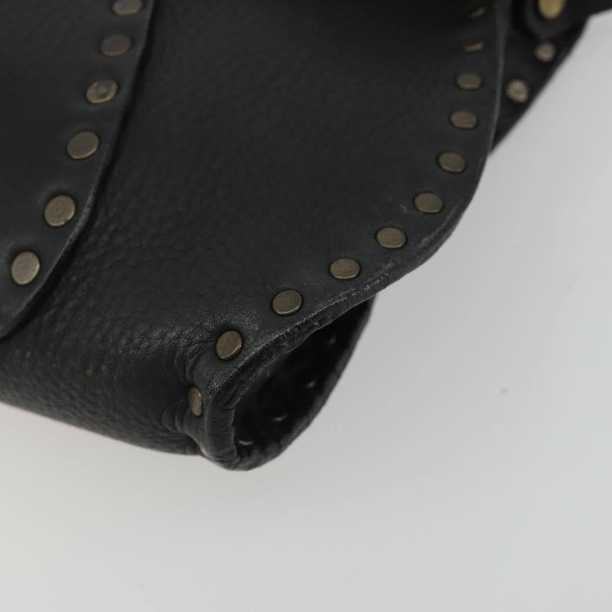Gucci Shoulder Leather Black Leather Shoulder Bag Bag (Pre-Owned)