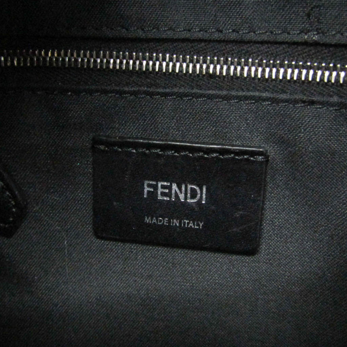Fendi By The Way Leather With Crystals Black Leather Backpack Bag (Pre-Owned)