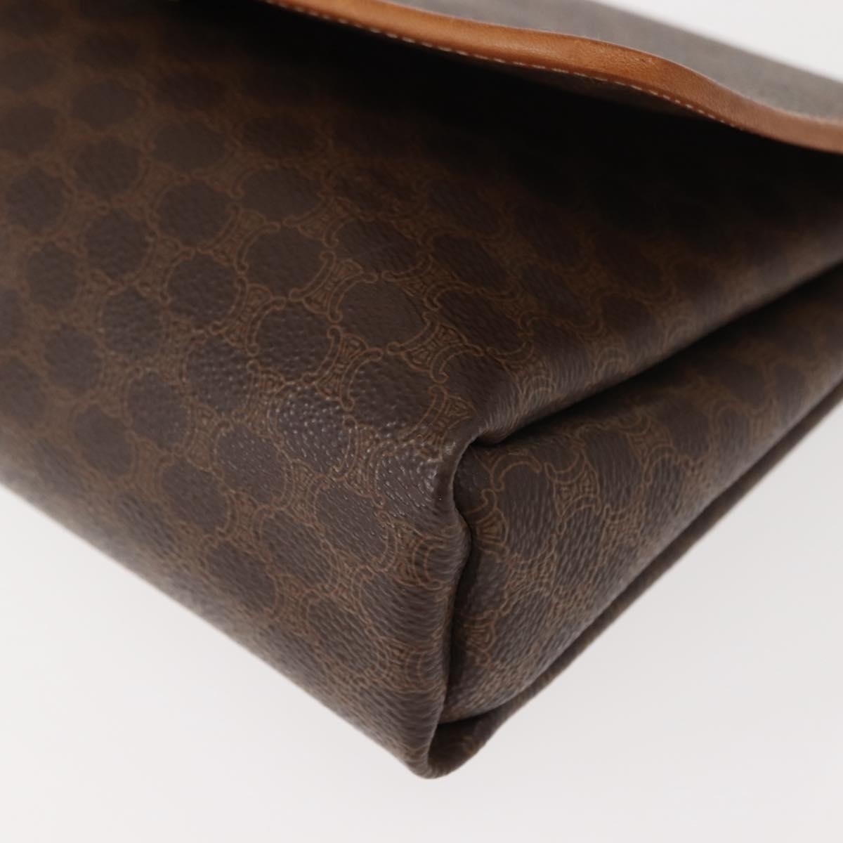 Celine Vintage Macadam Canvas Brown Canvas Shoulder Bag Bag (Pre-Owned)
