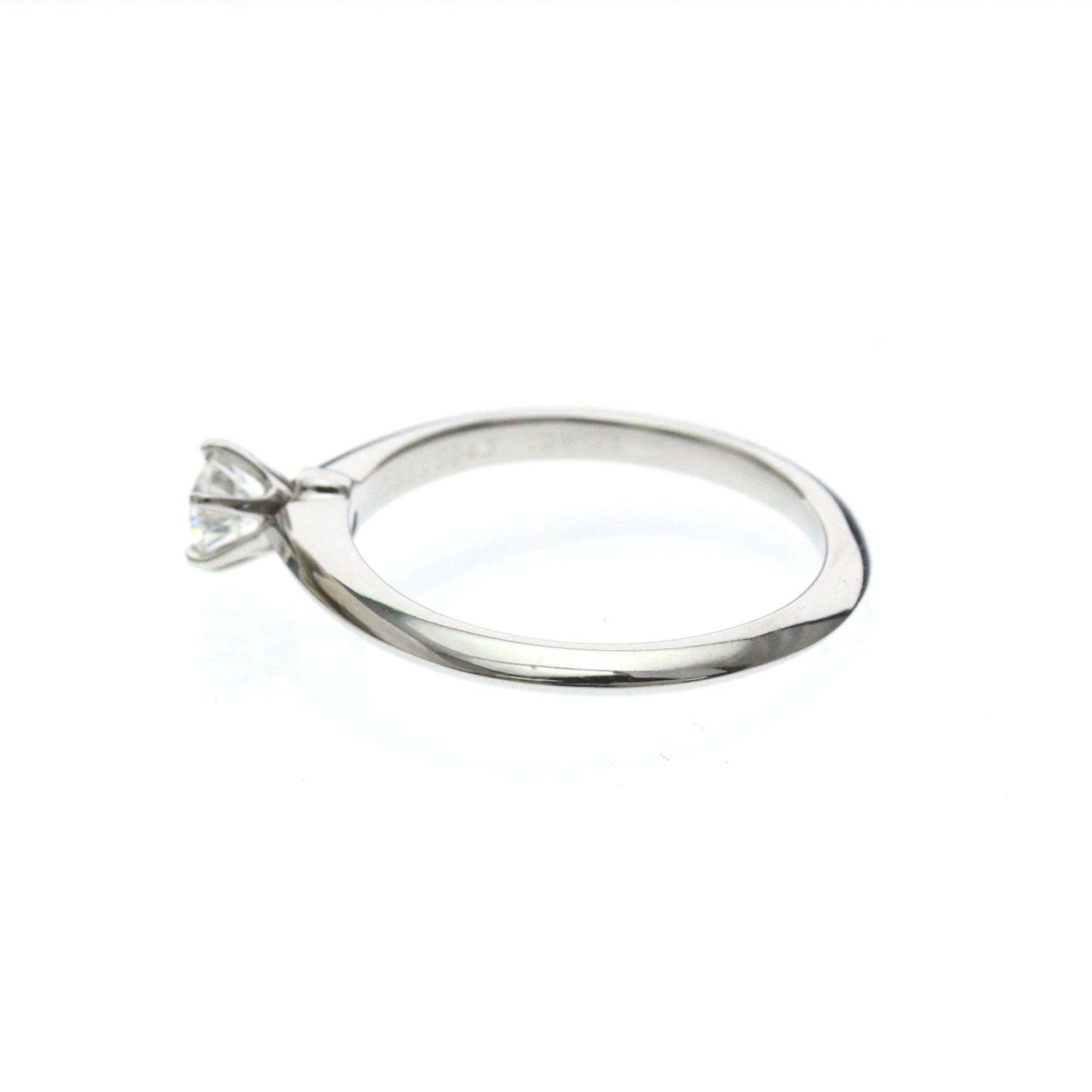 Tiffany & Co. Tiffany Setting Solitaire Platinum With Diamond Silver Platinum Ring Jewelry (Pre-Owned)
