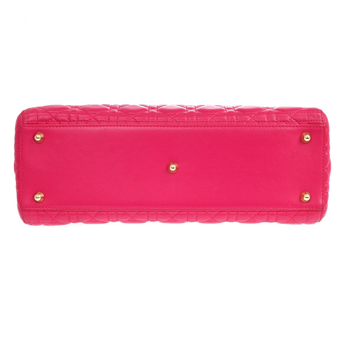 Christian Dior Lady Dior Cannage Pink Leather Handbag (Pre-Owned)
