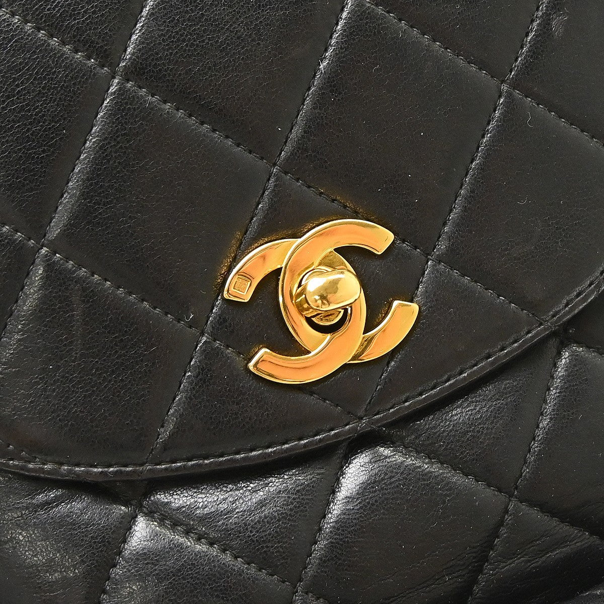 Chanel Duma Drawstring Quilted Leather Black Leather Backpack Bag (Pre-Owned)
