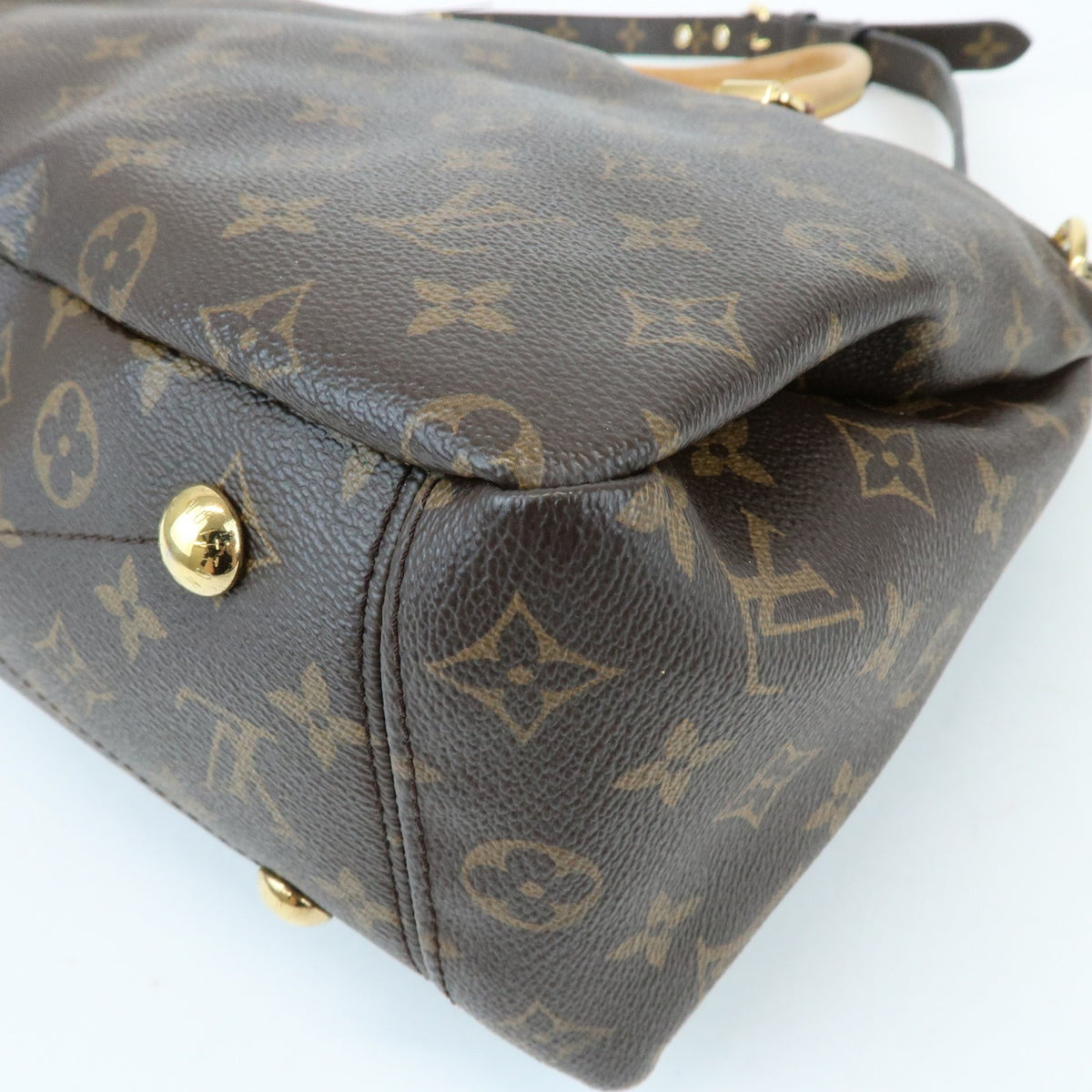 Louis Vuitton Pallas Monogram Canvas With Leather Brown Canvas Tote Bag Bag (Pre-Owned)