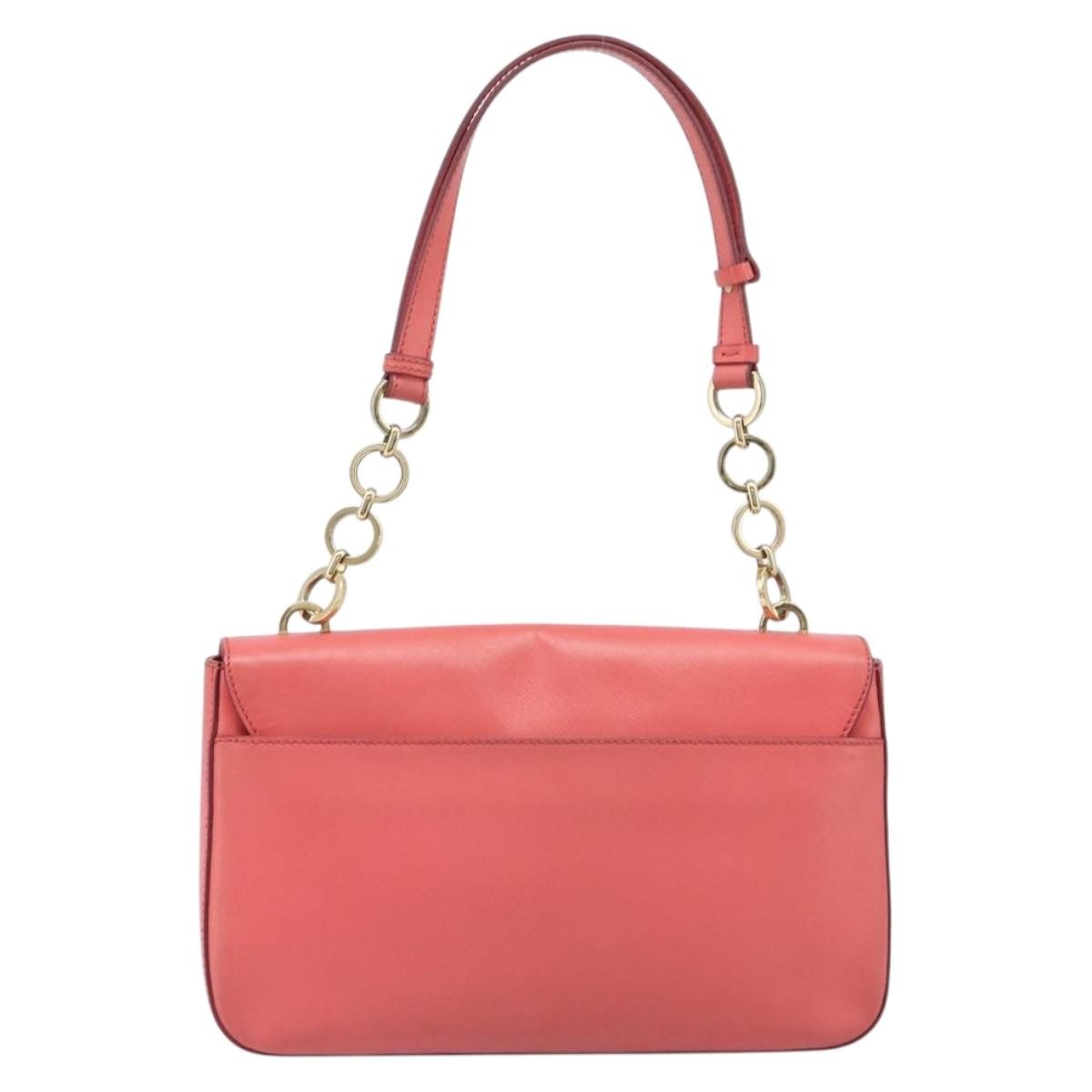 Salvatore Ferragamo Gancini Leather Pink Leather Shoulder Bag Bag (Pre-Owned)