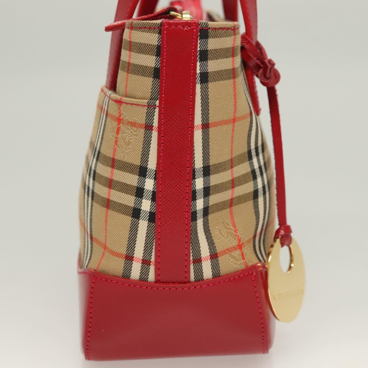 Burberry Nova Check Nova Check Canvas And Leather Beige Canvas Handbag (Pre-Owned)