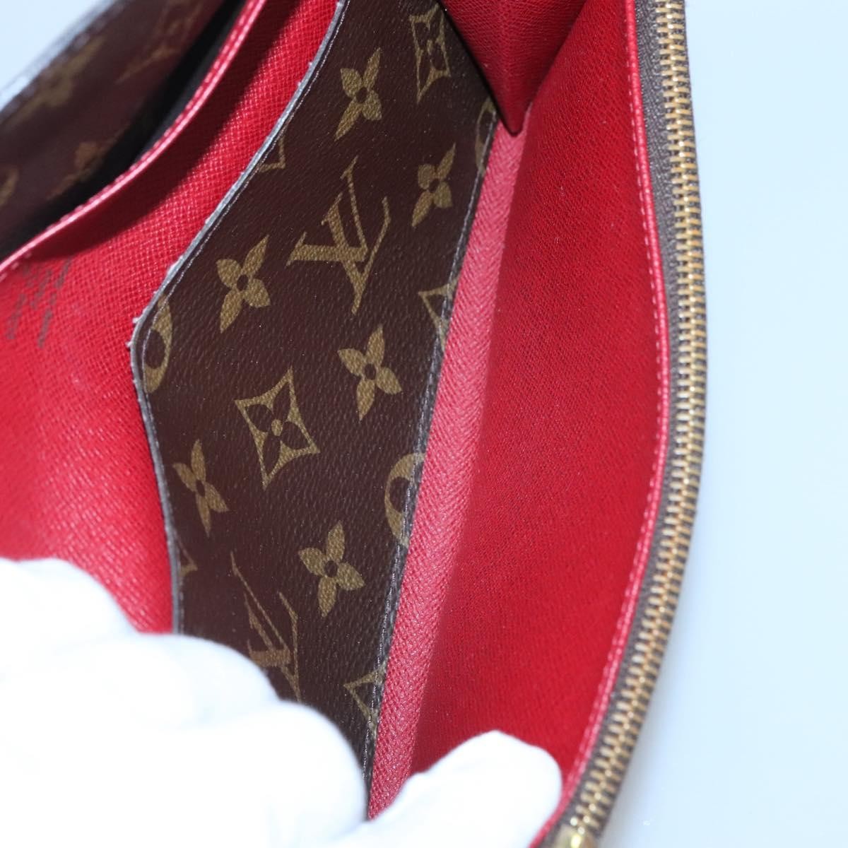 Louis Vuitton Emilie Monogram Canvas Red Canvas Wallets Accessory (Pre-Owned)