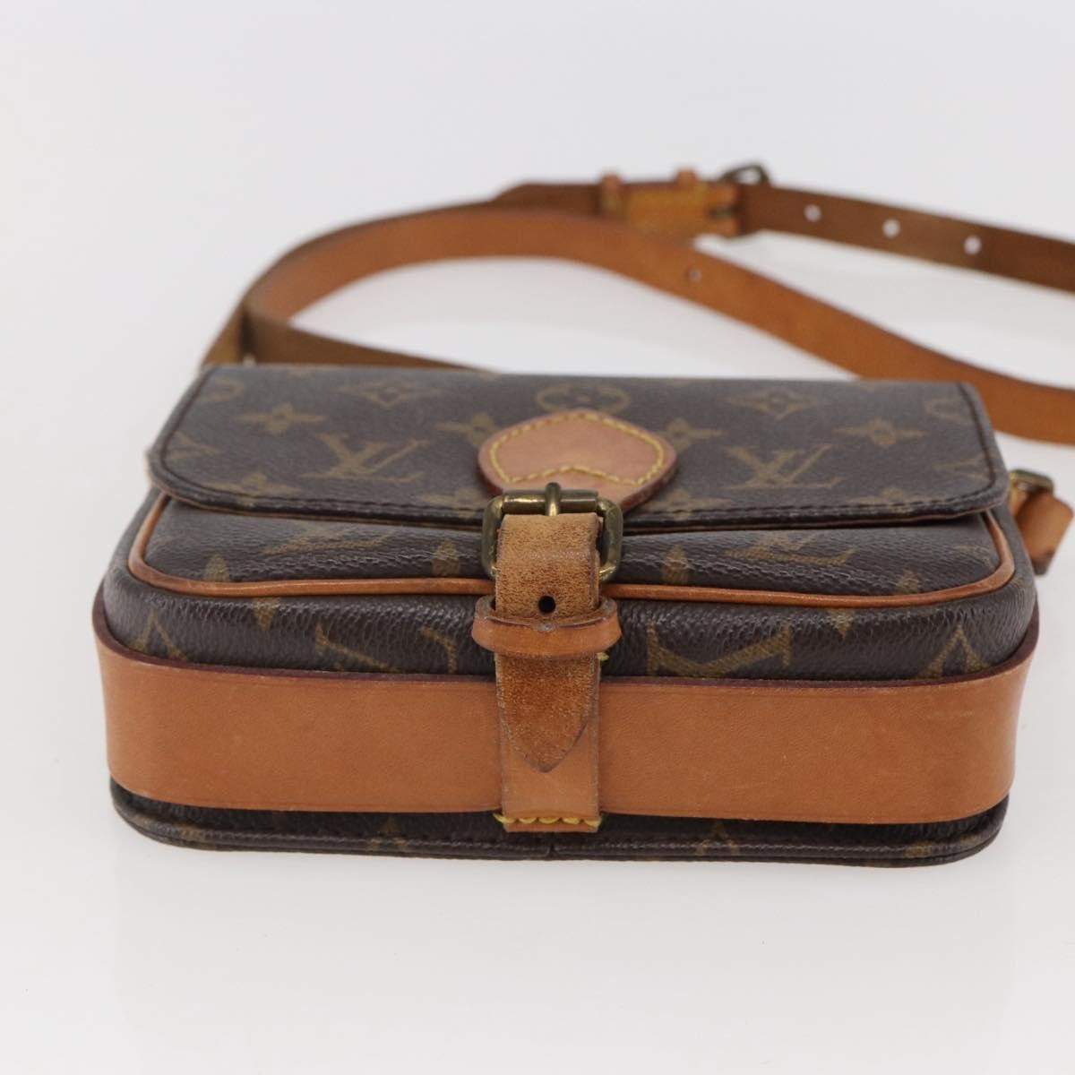 Louis Vuitton Cartouchiere Monogram Canvas Brown Canvas Shoulder Bag Bag (Pre-Owned)